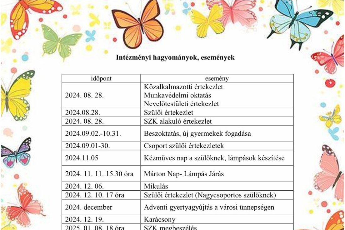 Intézményi programok 2024.